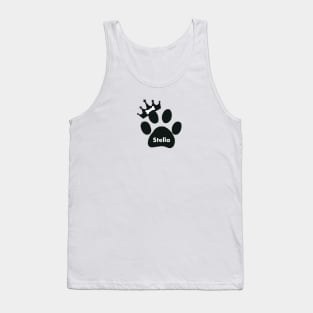 Stella name made of hand drawn paw prints Tank Top